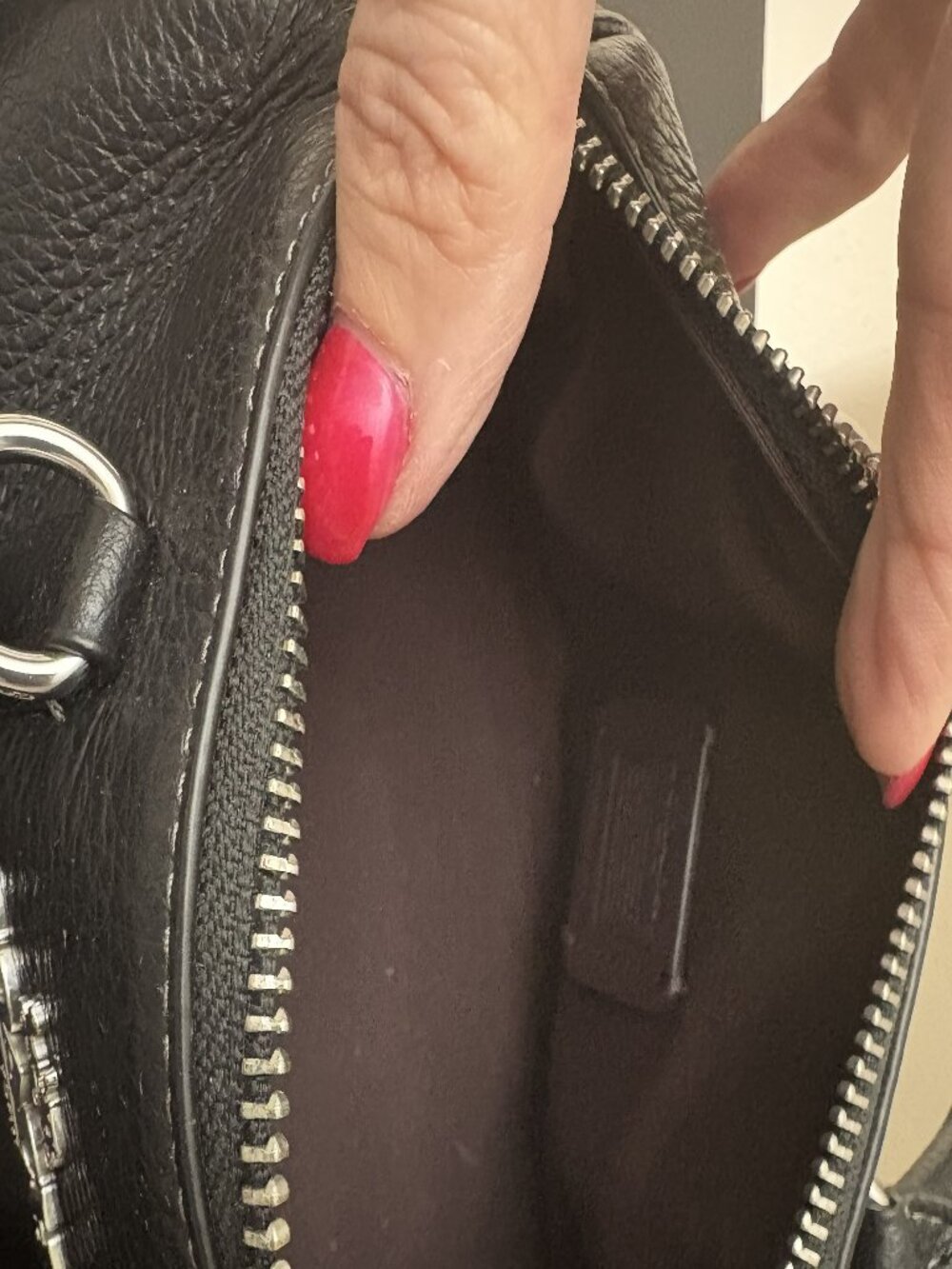 Coach Mini Barrel Bag In Black Pebbled Leather - Picture 2 of 3